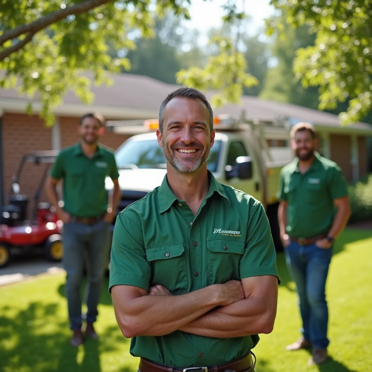 Will Do Lawn Care owner and crew in Angier North Carolina