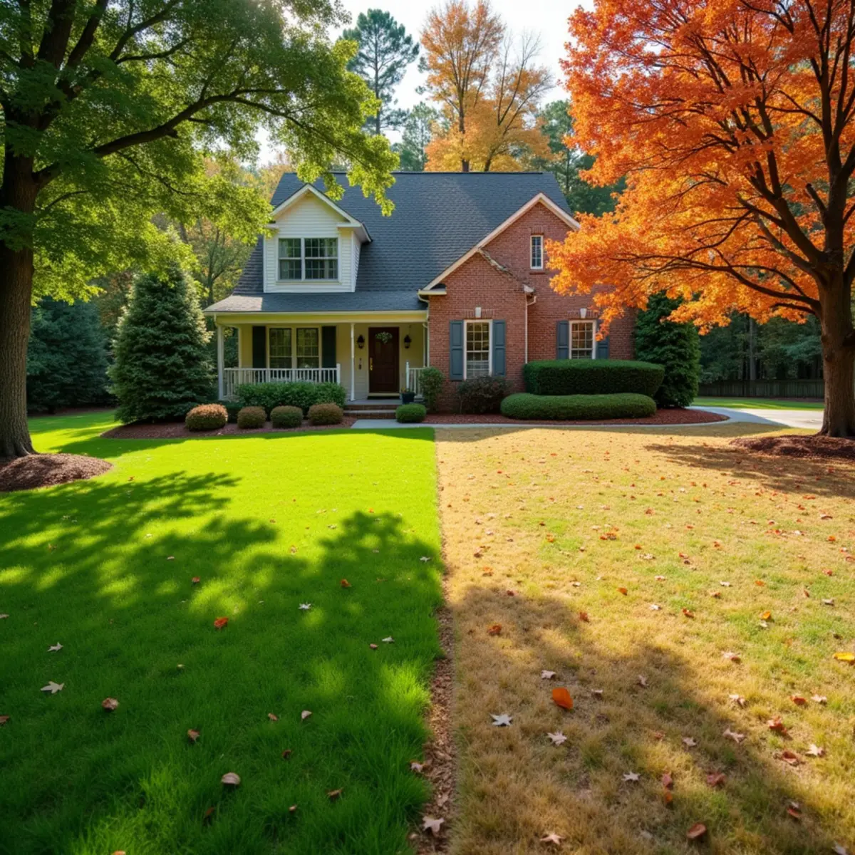 Seasonal lawn care tasks laid out over a central North Carolina lawn